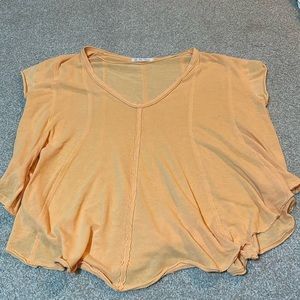 Orange free people flowy shirt